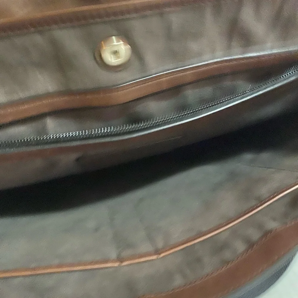 Coach vintage unisex briefcase/ messenger, Elegant Brown Leather crossbody bag